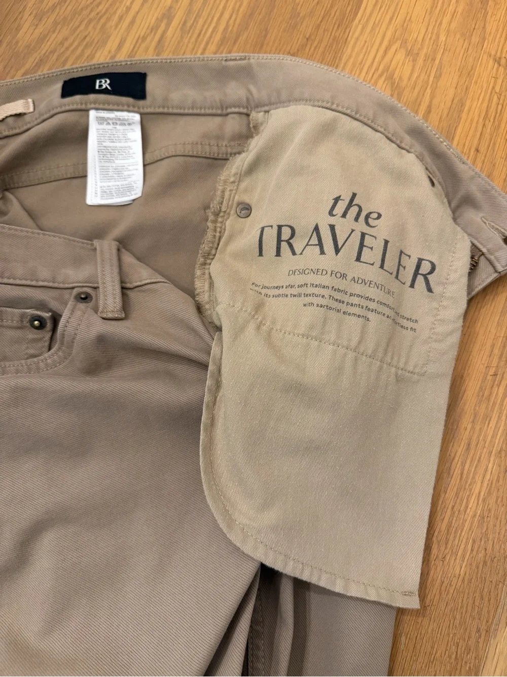 Banana Republic light khaki beige Traveler pants